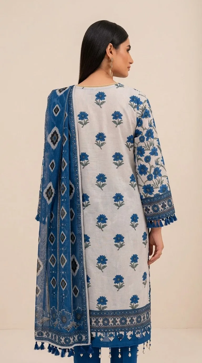3 Piece - Digital Printed Lawn Suit detail